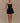 Mischa Mesh Mini Dress With Flower - Black