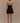 Mischa Mesh Mini Dress With Flower - Black