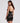 Alivia Satin Mesh Trim Short Dress