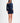 Women’s Boat Neck Knit Mini Dress – Navy