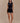 Women’s Contrast Knit Mini Dress – Black and White
