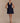 Danna Boucle Mini Dress With Pleats - Midnight Blue