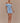 Women’s Off Shoulder Embroidered Knit Mini Dress – Ice Blue