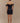 Women’s Strapless Bow Mini Dress – Black
