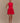 Women’s Knit and Chiffon Mini Dress – Red