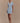 Women’s Contrast Mini Dress – Light Blue and White