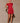 Women’s Off Shoulder Knit Mini Dress – Red