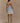 Ellison Contrast Knit Mini Dress - Blue/White